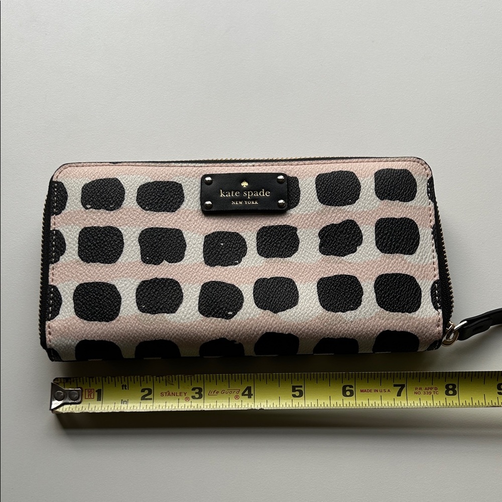 Kate Spade Black and Pink Polka Dot Wallet